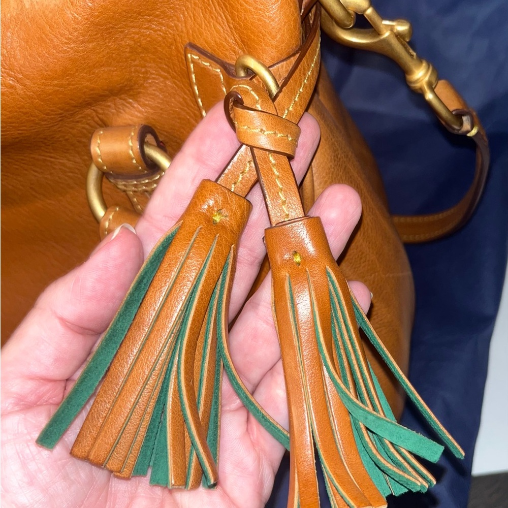 Dooney & Bourke Tan Leather Shoulder Bag - Picture 6 of 10
